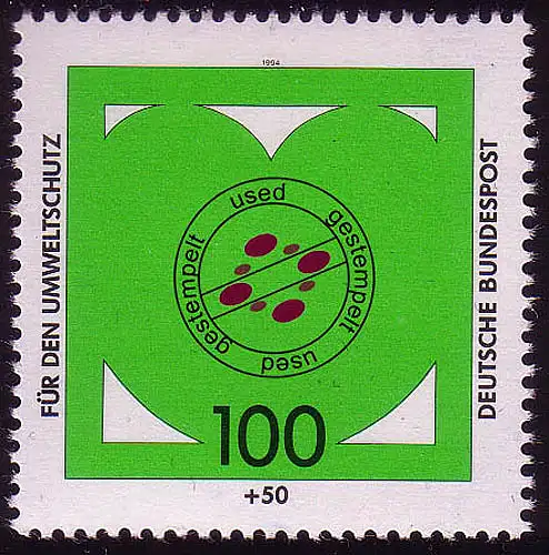 1737 Umweltschutz 1994, gestempelt O