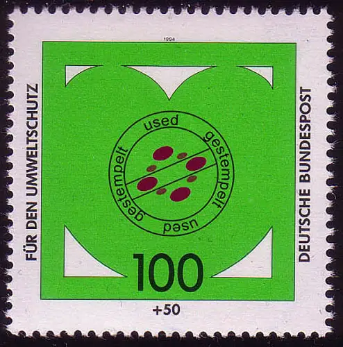 1737 Umweltschutz 1994, gestempelt O