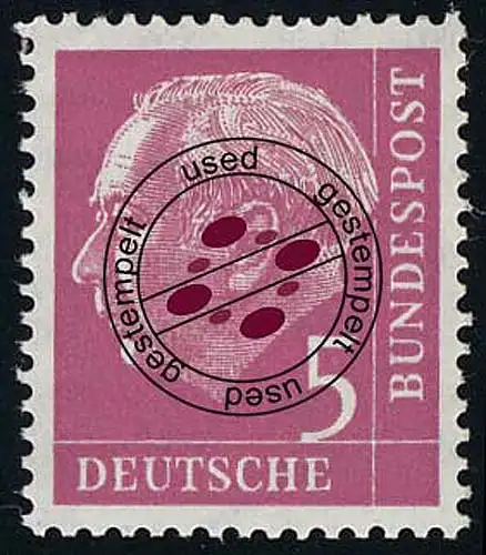 179 Heuss 5 Pf O Tamponné