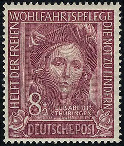117 Elisabeth von Thuringe 8+2 Pf ** post-fraîchissement