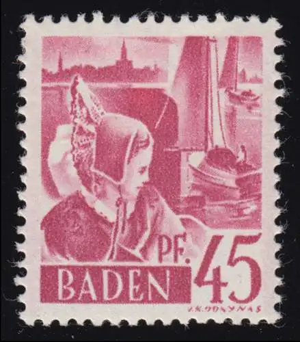 Baden 9yw I Freize 45 Pf. **