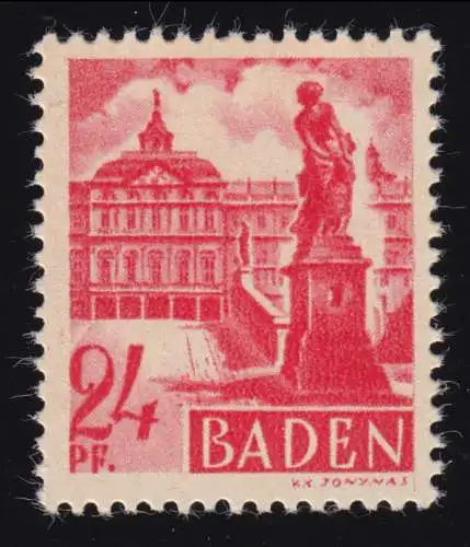 Baden 8vv I Freimarke 24 Pf. **