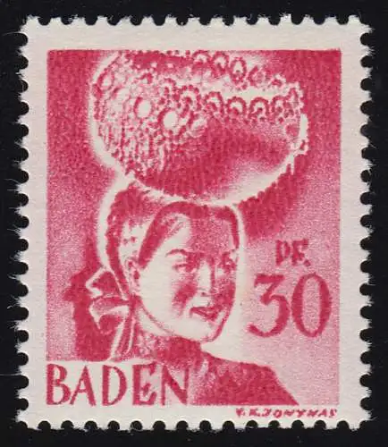 Baden 23y II Freimarke 30 Pf. **