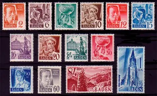 14-27 Baignade personnes/visites II, 14 valeurs, ensemble **