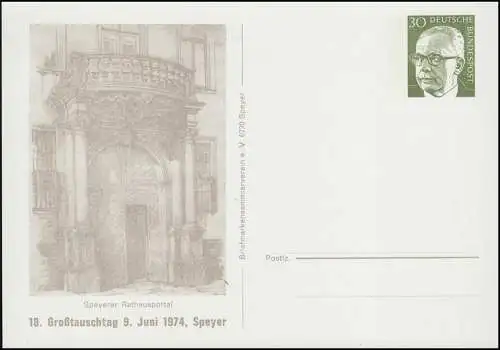 PP 46/17 Großtauschtag Speyer, Rathausportal, **