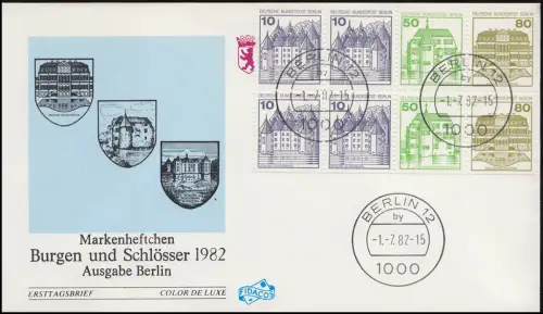 HBl. 21 aus MH 13 BuS 1982 auf FIDACOS-Schmuck-FDC VS-O Berlin 1.7.82