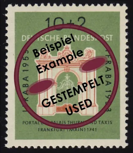 171 IFRABA 1953 10+2 Pf gestempelt O