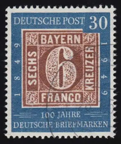 115 100 Jahre Briefmarken 30 Pf O gestempelt