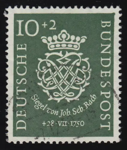 121 Bach 10+2 Pf, gestempelt O