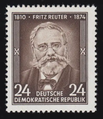 430I Reuter mit Plattenfehler PLF Haarscheitel retuschiert, Feld 49 **