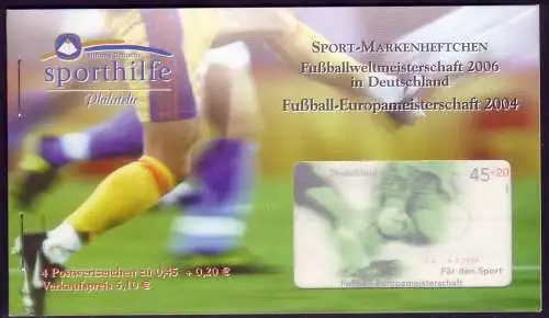 Sport 2004 0,45 Euro Fußball, 4x2382, postfrisch