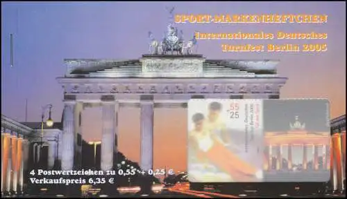 Sport 2005 0,55 Euro Kunstturnen / Brandenburger Tor, 4x2441, postfrisch