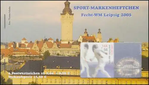 Sport 2005 1,44 Euro Fechten / ARENA Leipzig, 4x2443, postfrisch