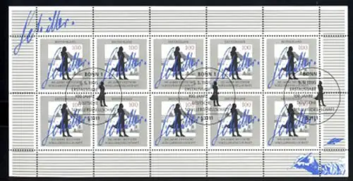 1792 Schillergesellschaft - 10er-Bogen Ersttagssonderstempel ESSt Bonn