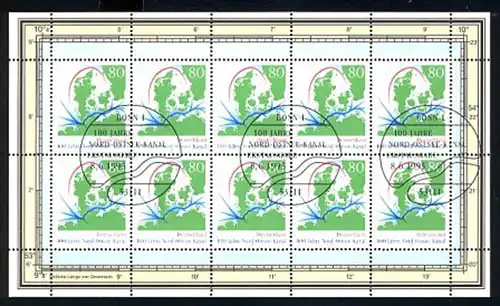 1802 Nord-Ostsee-Kanal - 10er-Bogen ESSt