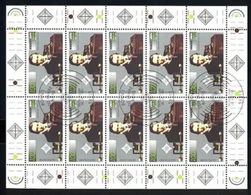 1803 Marconi 100 Jahre Radio - 10er-Bogen Ersttagssonderstempel ESSt