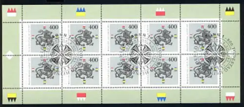 1805 Heinrich der Löwe - 10er-Bogen Ersttagssonderstempel ESSt