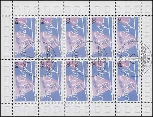 1813 Franz Werfel - 10er-Bogen ESSt BONN