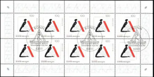 1866 Akademie der Künste Berlin - 10er-Bogen ESSt