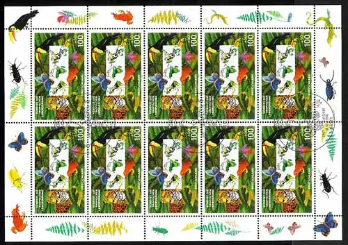 1867 Umweltschutz Tropen - 10er-Bogen ESSt