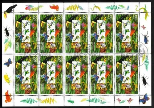 1867 Umweltschutz Tropen - 10er-Bogen ESSt