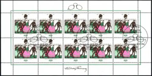 1870 Ludwig Thoma - 10er-Bogen Ersttagssonderstempel ESSt