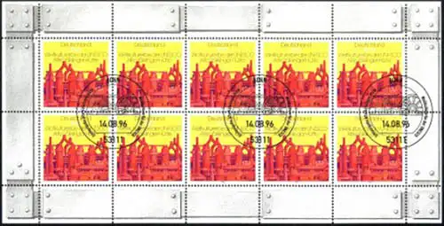 1875 Kulturerbe Alte Völklinger Hütte - 10er-Bogen ESSt