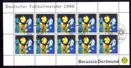 1879 Fußballmeister Borussia Dortmund - 10er-Bogen ESSt