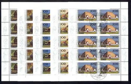 1883-1887 Wohlfahrt Bauernhäuser - 10er-Bogen-Satz, ESSt