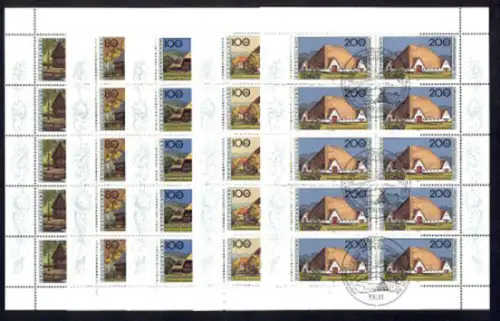 1883-1887 Wohlfahrt Bauernhäuser - 10er-Bogen-Satz, ESSt