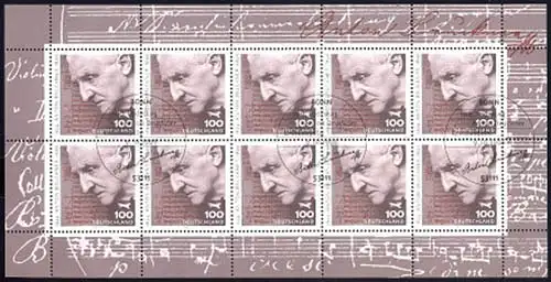 1888 Komponist Anton Bruckner - 10er-Bogen ESSt