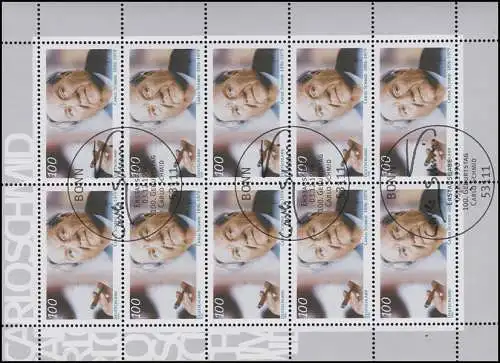 1894 Carlo Schmid - 10er-Bogen ESSt Bonn 3.12.1996