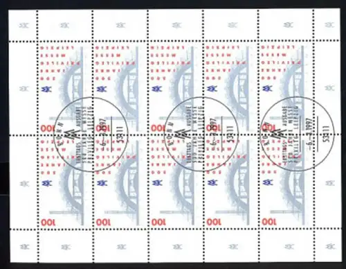 1905 Messe Leipzig - 10er-Bogen Ersttagssonderstempel ESSt