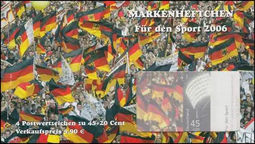 Sport 2006 0,45 Euro Fußball-WM Stadionbesucher, 4x2517, postfrisch