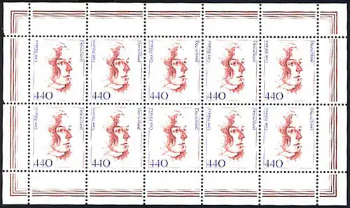 2014 Frauen 440 Pf Gret Palucca - 10er-Bogen ** postfrisch / MNH