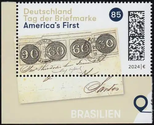 3822 America´s First, Ochsenaugen, Marke aus Block 93, postfrisch **