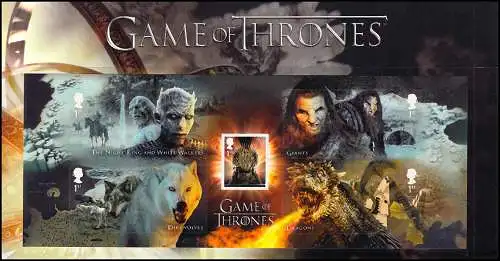 Großbritannien Game of Thrones - zwei Stamp-Sets komplett, ** / MNH