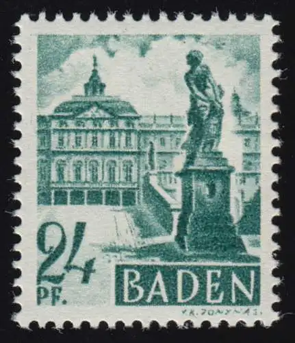 Baden 22y V Freimarke 24 Pf.**