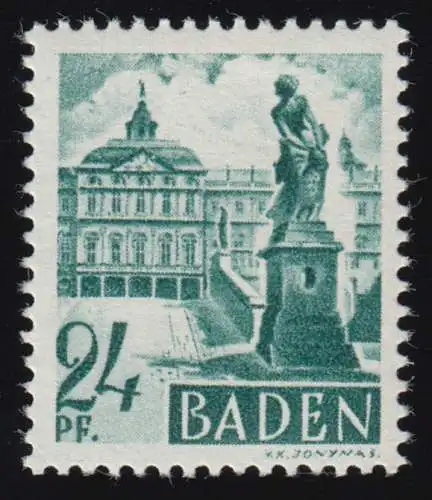 Baden 22y III Freimarke 24 Pf. **