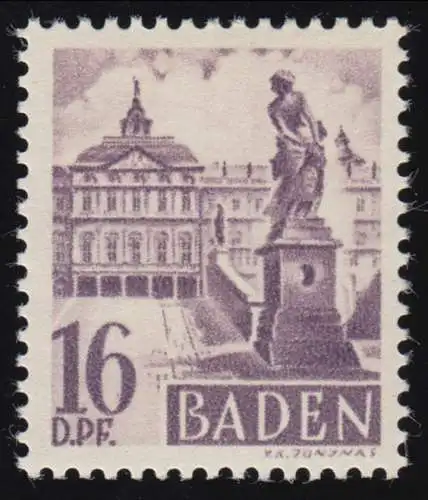 Baden 20y III Freimarke 16 DPf. **
