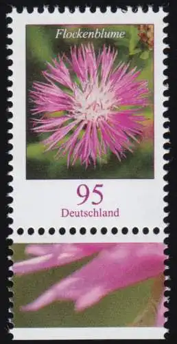 3470 Blume Flockenblume 95 Cent, nassklebend, aus Bogen, postfrisch **