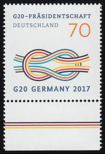 3291 G20-Präsidentschaft GERMANY 2017, aus Bogen, postfrisch **