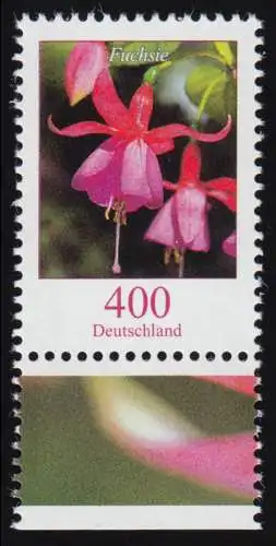 3190 Blume Fuchsie 400 Cent aus Bogen, postfrisch **