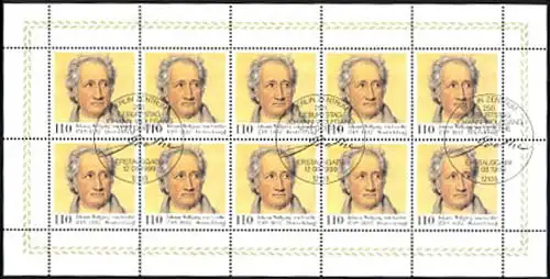 2073 Goethe - 10er-Bogen ESSt