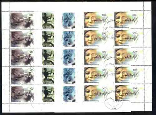 2094-2097 Sporthilfe: Sport und Frieden - 10er-Bogen-Satz ESSt BONN