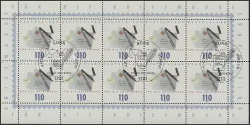 2148 Tag der Briefmarke - 10er-Bogen ESSt Bonn 12.10.2000