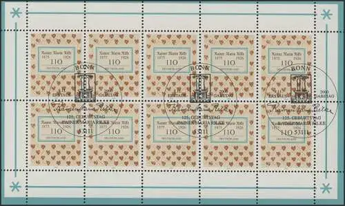 2154 Rainer Maria Rilke - 10er-Bogen ESSt BONN