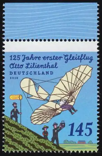 3254 Otto Lilienthal - Erster Gleitflug, aus Bogen, postfrisch **