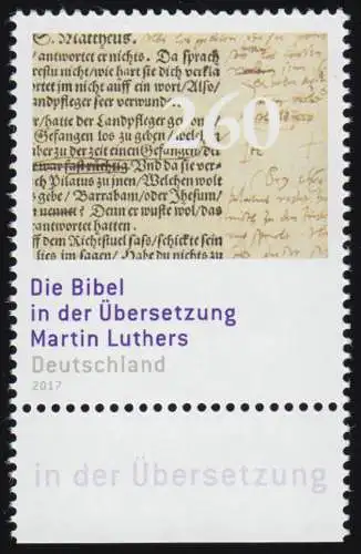 3277 Reformation - Die Bibel in der Übersetzung Martin Luthers, aus Bogen, **