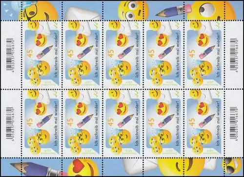 3458 Emoji - 10er-Bogen ** postfrisch